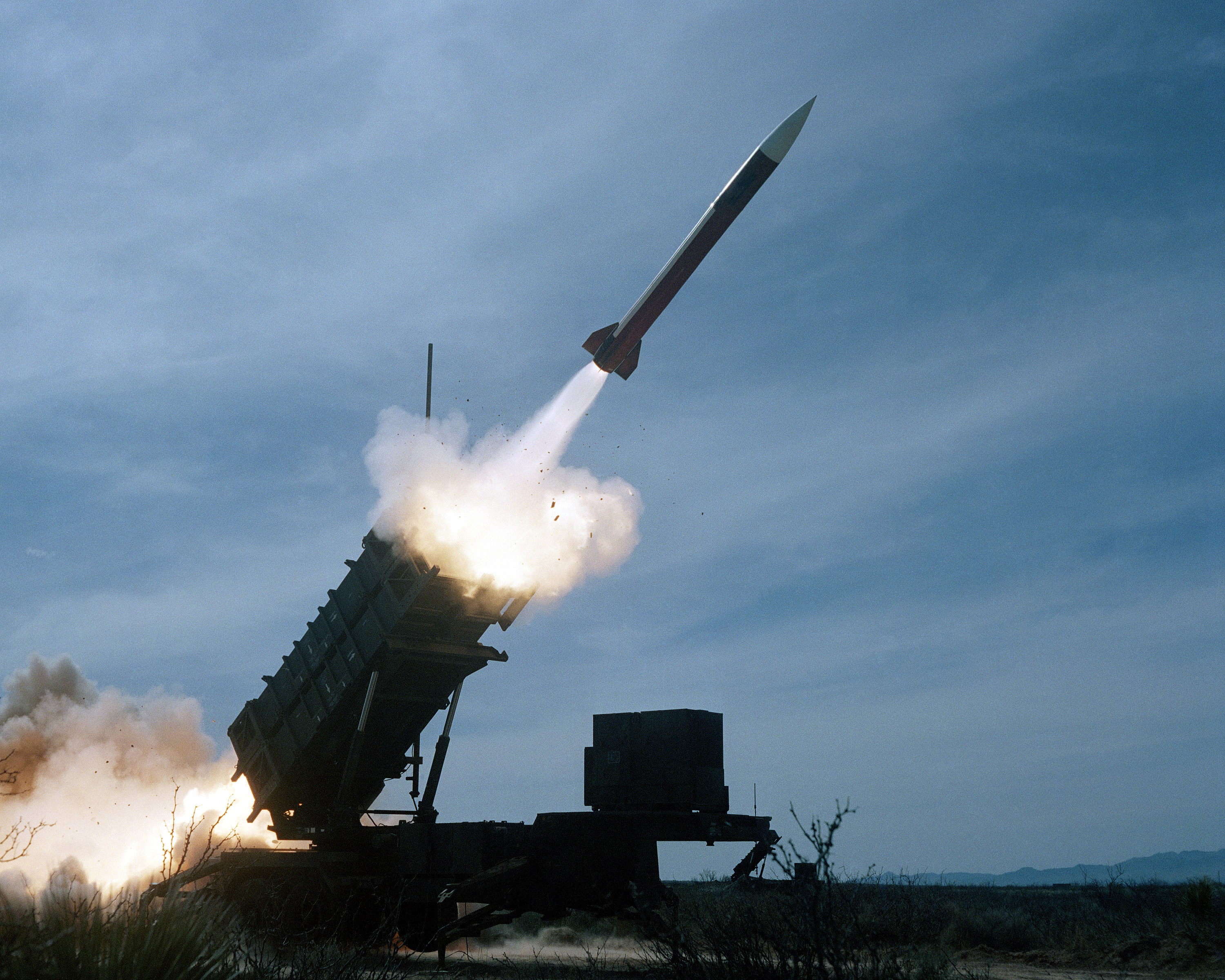 An MIM-104 Patriot missile is test fired