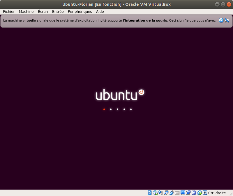 Ubuntu début de l'installation